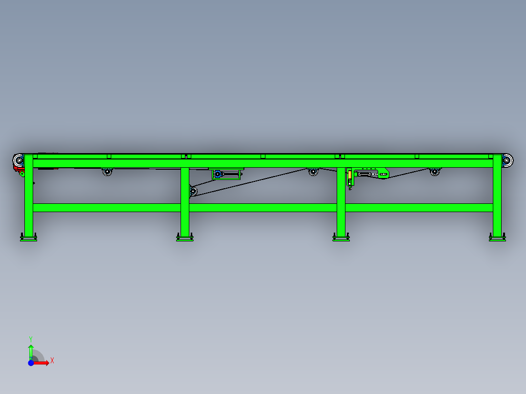 前轴加固前桥前视图