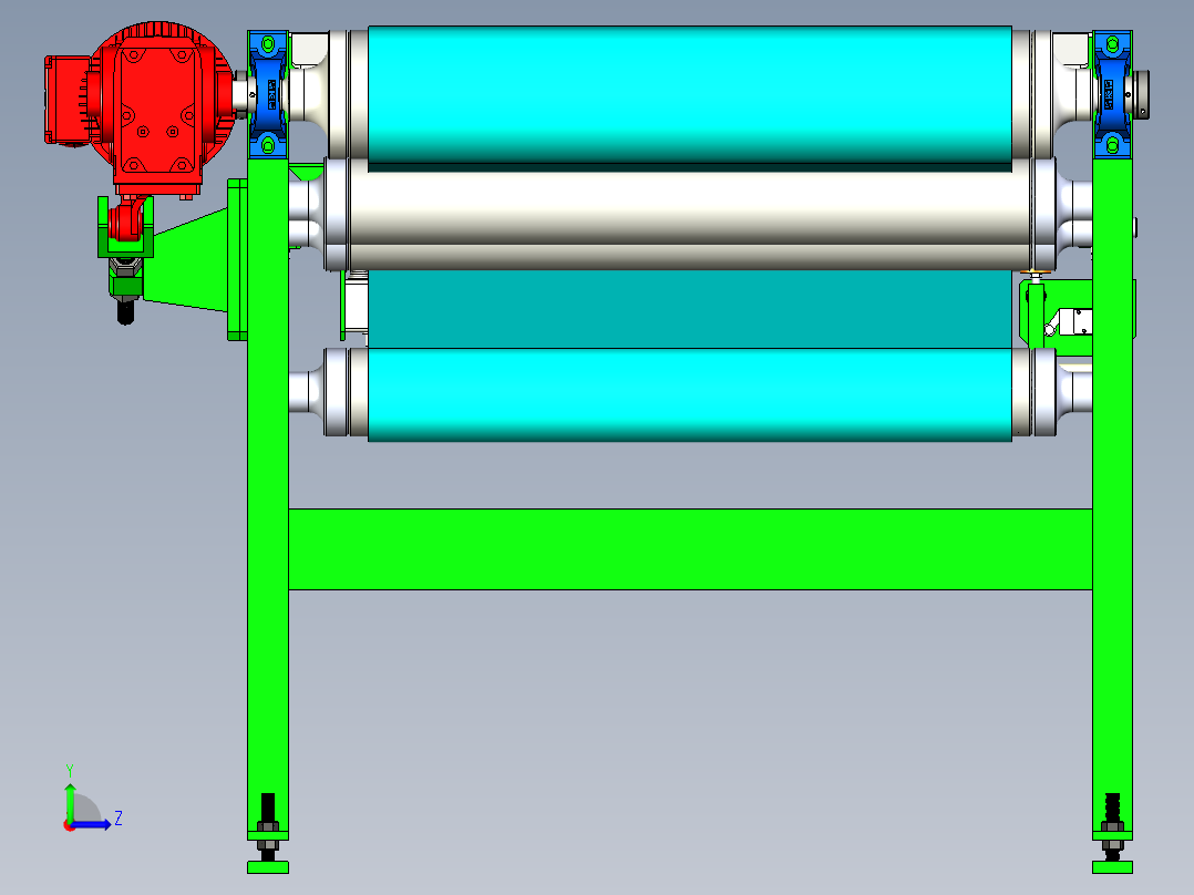 前轴加固前桥左视图