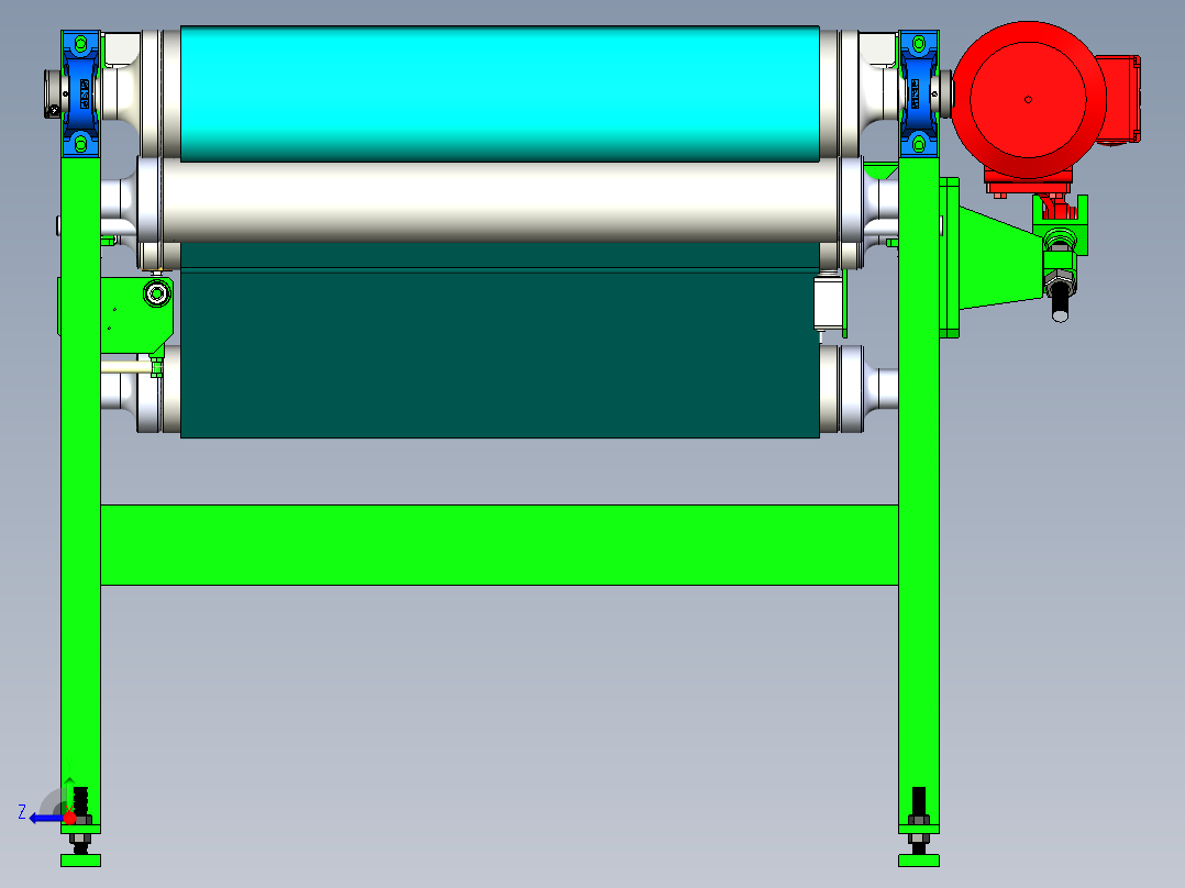 前轴加固前桥右视图