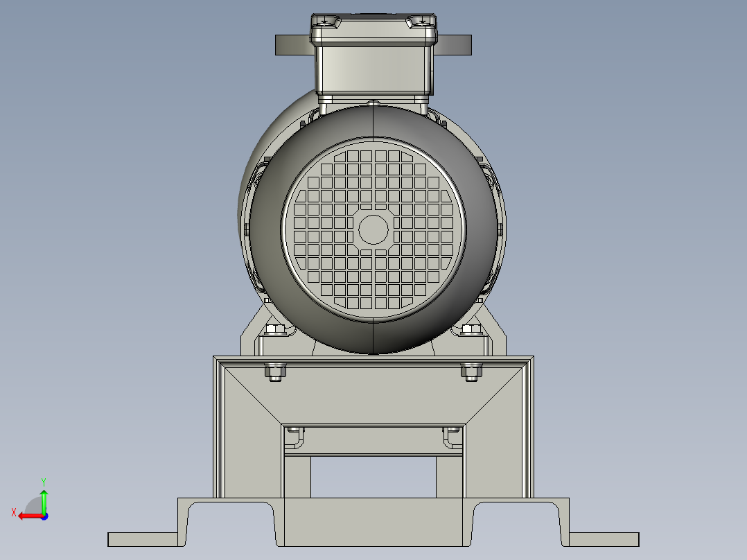 直接耦合电动机的离心泵后视图