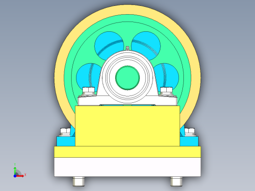 托辊预装配前视缩略图