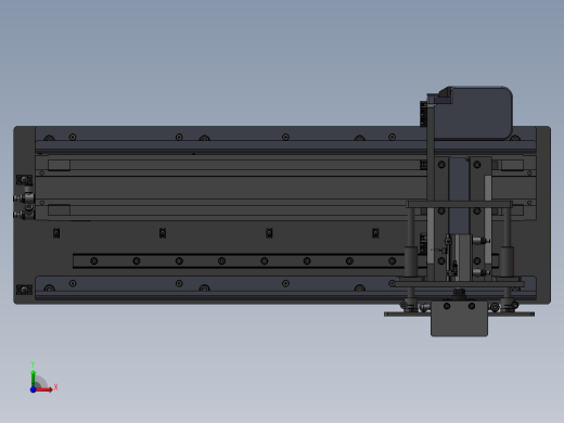 气缸XZ移栽机械手3d图带气动夹爪工装夹具 移栽机器人3d模型前视缩略图