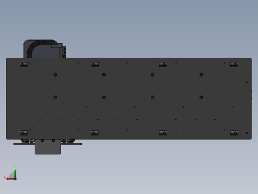 气缸XZ移栽机械手3d图带气动夹爪工装夹具 移栽机器人3d模型后视缩略图