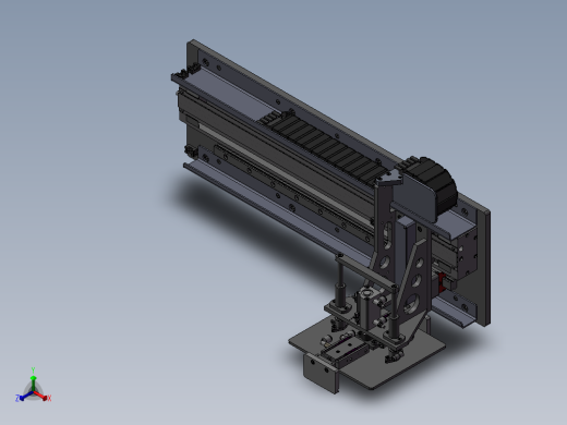 气缸XZ移栽机械手3d图带气动夹爪工装夹具 移栽机器人3d模型正等轴测缩略图