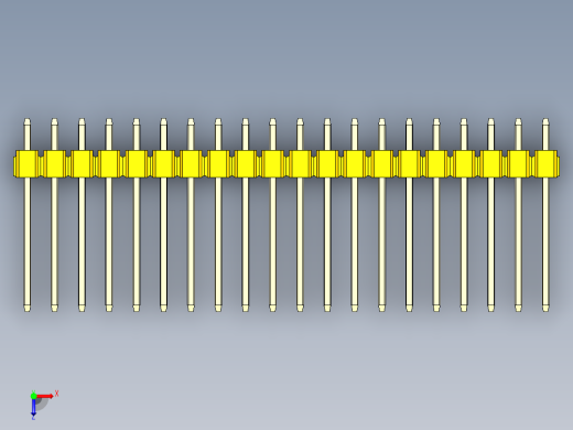 彩色公头100mil（2.54mm）系列-DS1021_yellow_2x20p_100mil_Type5_rev1.0俯视缩略图