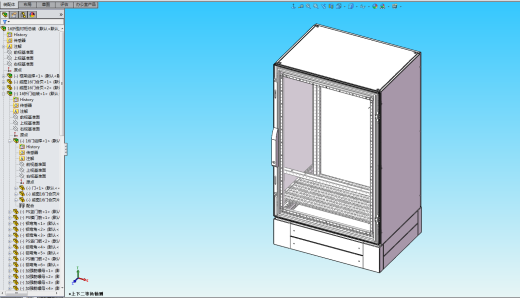 16折型材机柜3D图纸 钣金机械设计素材 钣金电控柜3d三维模型缩略图
