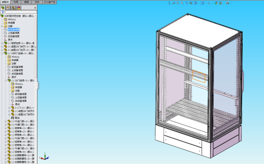 16折型材机柜3D图纸 钣金机械设计素材 钣金电控柜3d三维模型缩略图