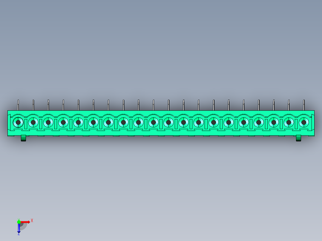 DEGSON 2EDG 系列 5.0mm 可插拔接线端子组-2EDGA-5.0-20P-14-00AH俯视图