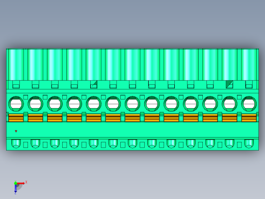DEGSON 2EDG 系列 5.08mm 可插拔接线端子组-2EDGKDB-5.08-13P-14-00AH俯视缩略图