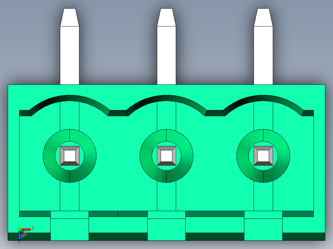 DEGSON 2EDG 系列 5.08mm 可插拔接线端子组-2EDGRC-5.08-03P-14-00AH俯视图
