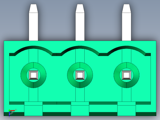 DEGSON 2EDG 系列 5.08mm 可插拔接线端子组-2EDGRC-5.08-03P-14-00AH俯视缩略图