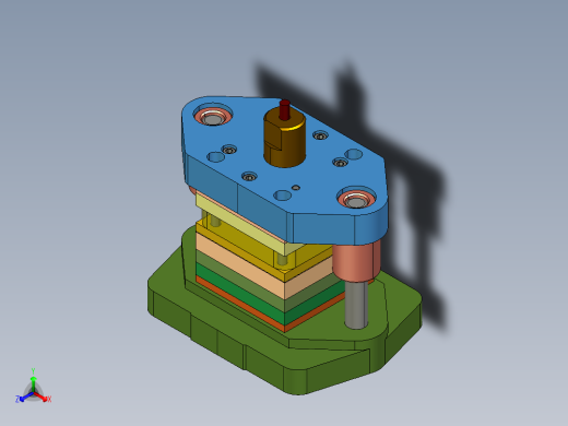 电器插座冲孔落料复合模（CAD图+Proe三维）