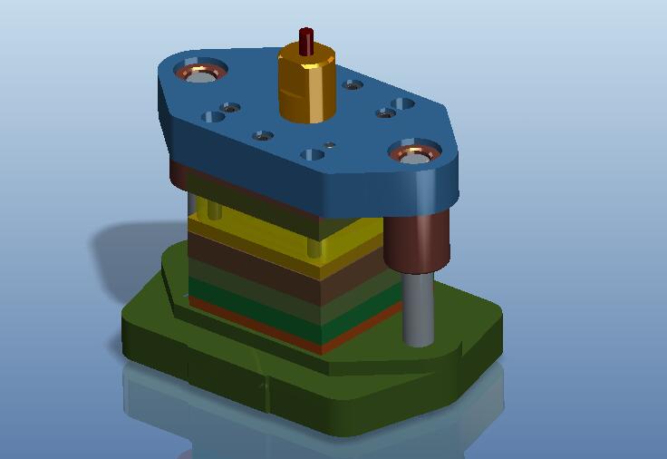 电器插座冲孔落料复合模（CAD图+Proe三维）