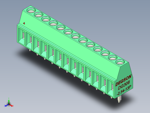 DG308-2.54-13P-14-00AH正等轴测缩略图