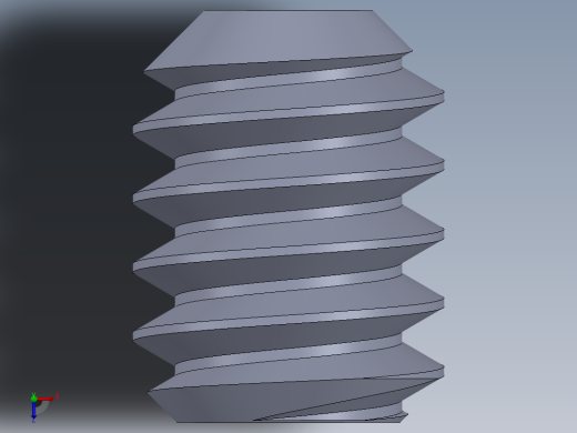 UNC 平头紧定螺钉-UNC SET SCREW 10-24 x0.250.SLDPRT俯视缩略图