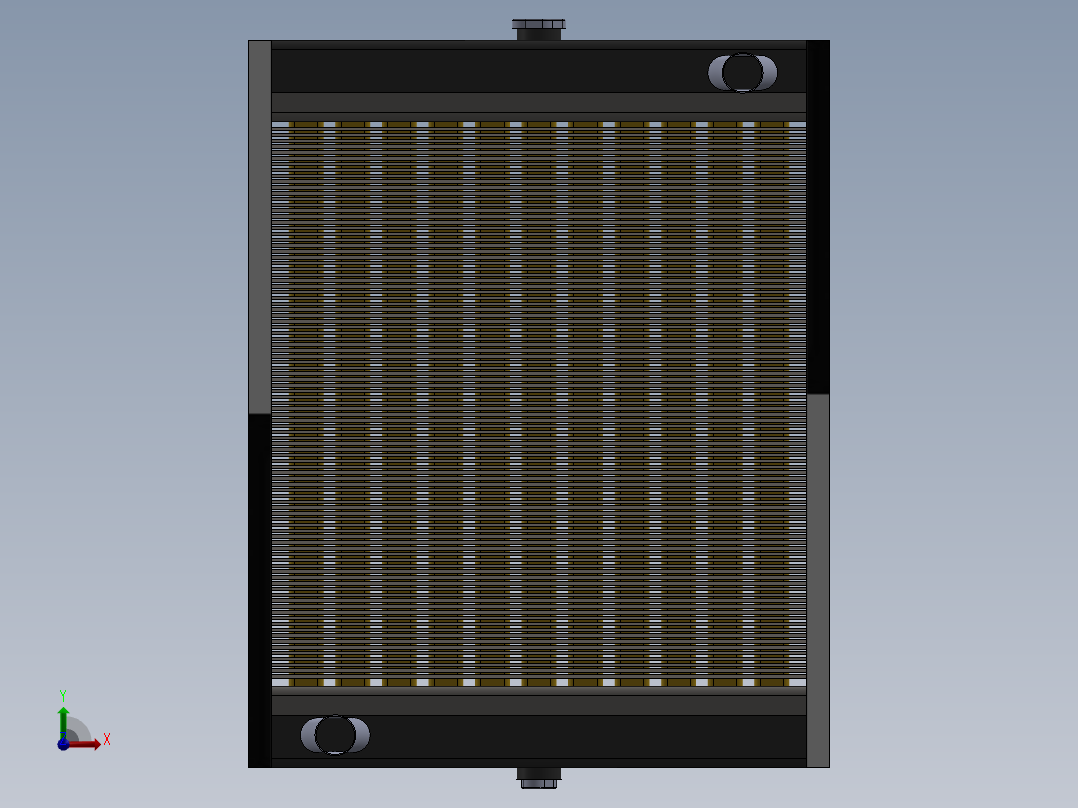 散热器散热水箱前视图