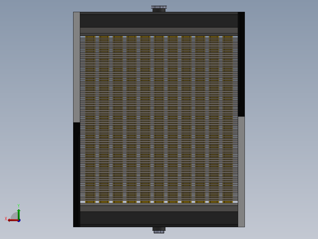 散热器散热水箱后视图