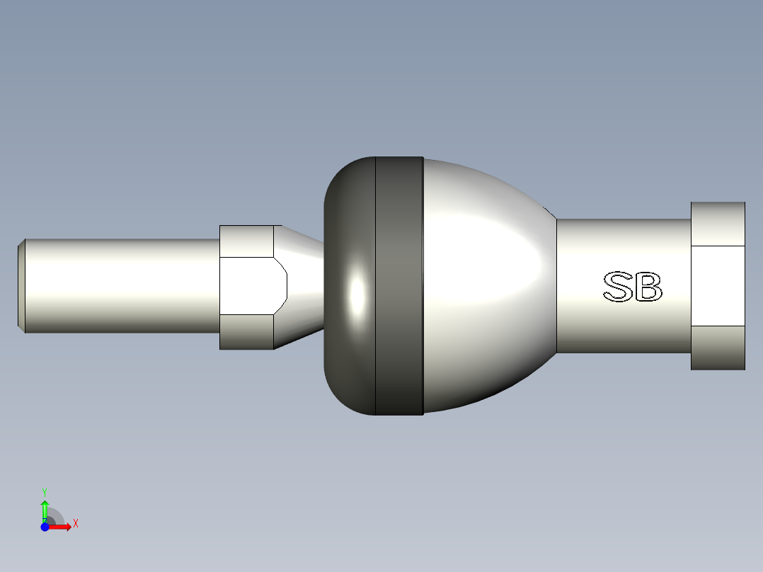 端桿軸承(鋼珠連結型)YBIB,YBIBL-3D多系列多零件图纸模型前视图