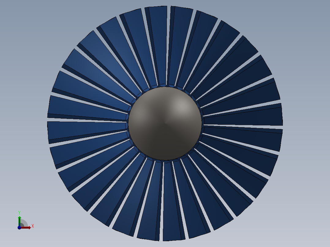 涡轮风扇前视图