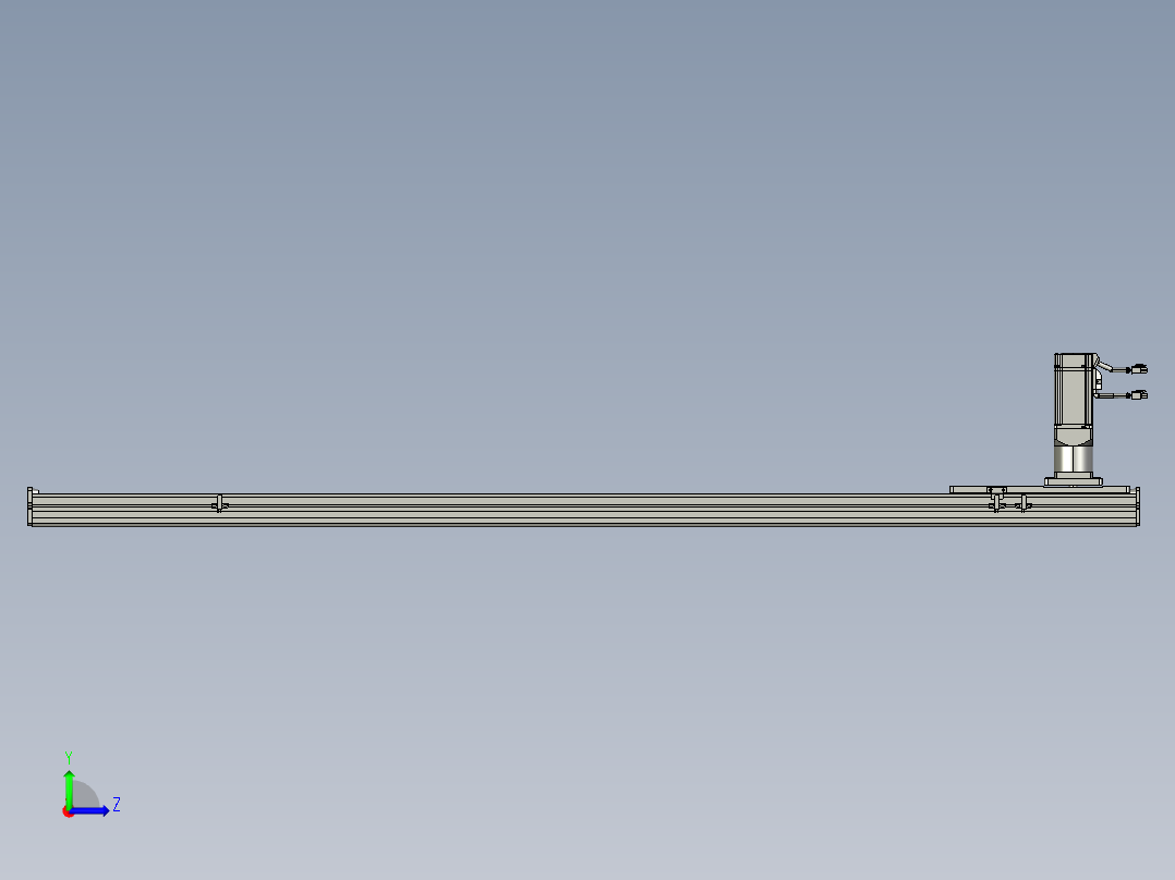 东锦齿条传动DH136G-S1400-BU-减速机+P400W左视图