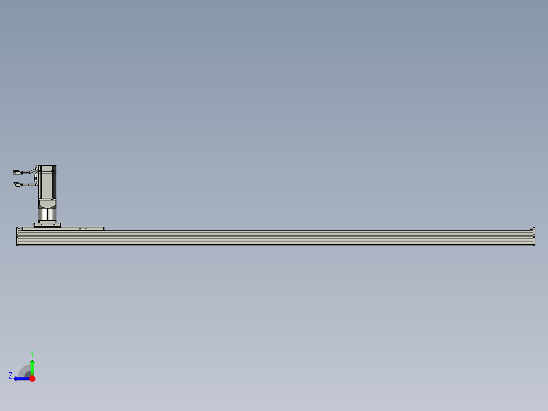 东锦齿条传动DH136G-S1400-BU-减速机+P400W右视图
