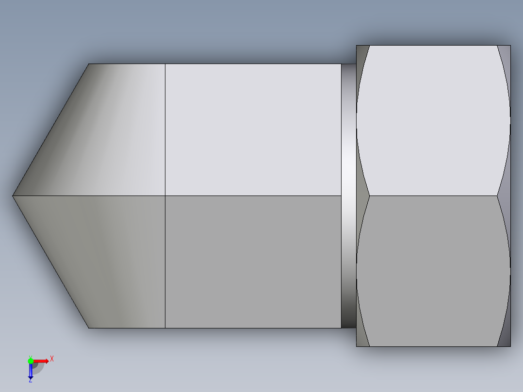 卡套式工业通用硬管接头EO_Male_stud_elbow_WE28L1NPT71俯视图