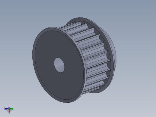 正时皮带轮--sw三维 3d模型设计图