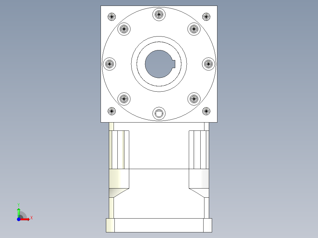 换向器50PW210双孔 PGH180-L1 38-180-215-M12.stp前视图