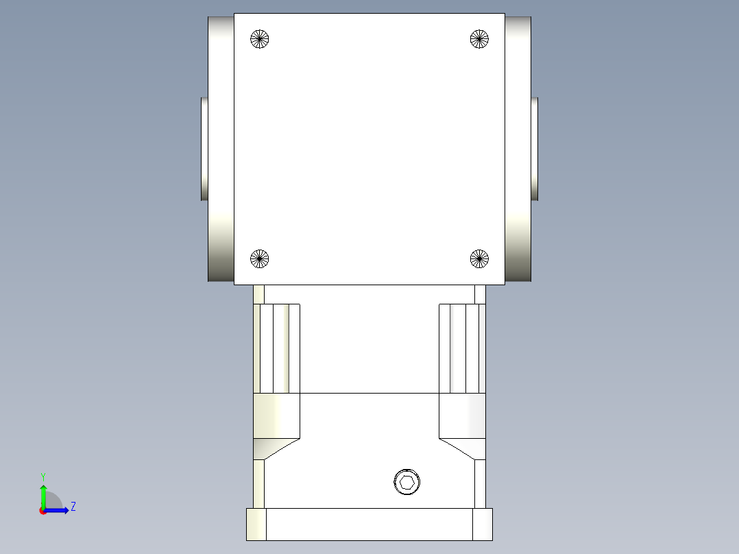 换向器50PW210双孔 PGH180-L1 38-180-215-M12.stp左视图