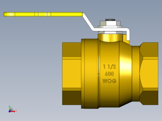 管道手动球阀-水管开关阀-手动阀门铜球阀DN40前视缩略图