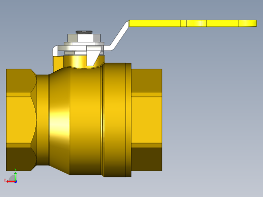 管道手动球阀-水管开关阀-手动阀门铜球阀DN40后视缩略图