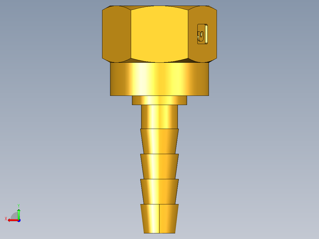 倒齿式工业管接头Hose Barb to Swivel 45Deg Female Flare 146HBLFSV-4-6后视图