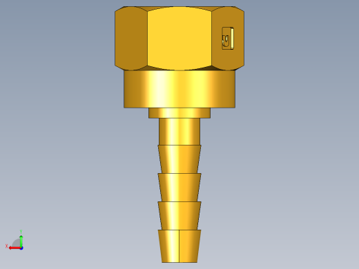 倒齿式工业管接头Hose Barb to Swivel 45Deg Female Flare 146HBLFSV-4-6后视缩略图