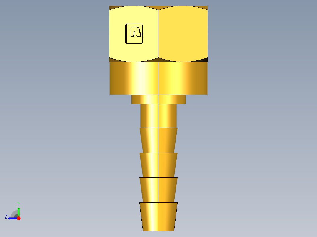 倒齿式工业管接头Hose Barb to Swivel 45Deg Female Flare 146HBLFSV-4-6右视图