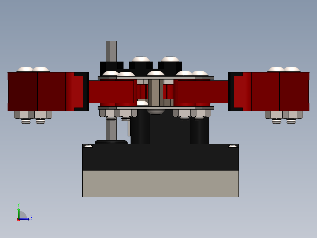 可以3D打印的机器人抓手末端执行器左视图