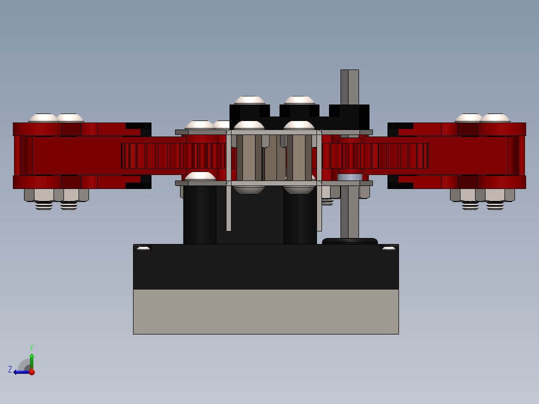 可以3D打印的机器人抓手末端执行器右视图