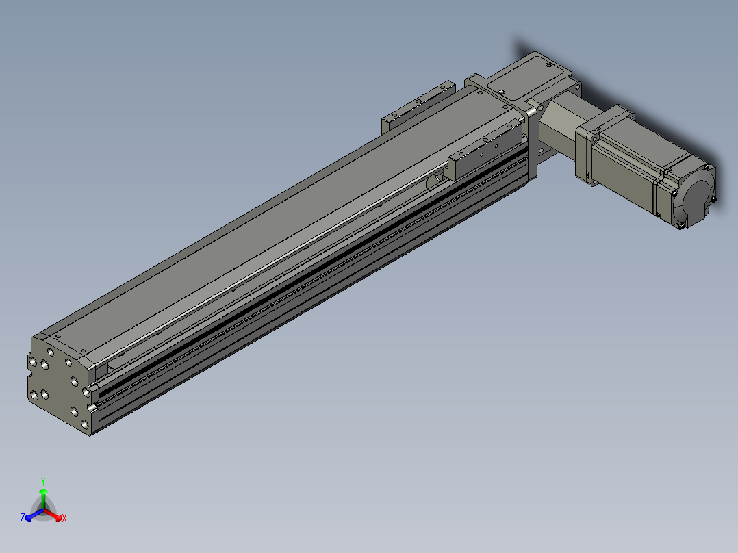 东锦同步带传动-直线滑台模组DH85B-L100-S400-BL-P400W主视图