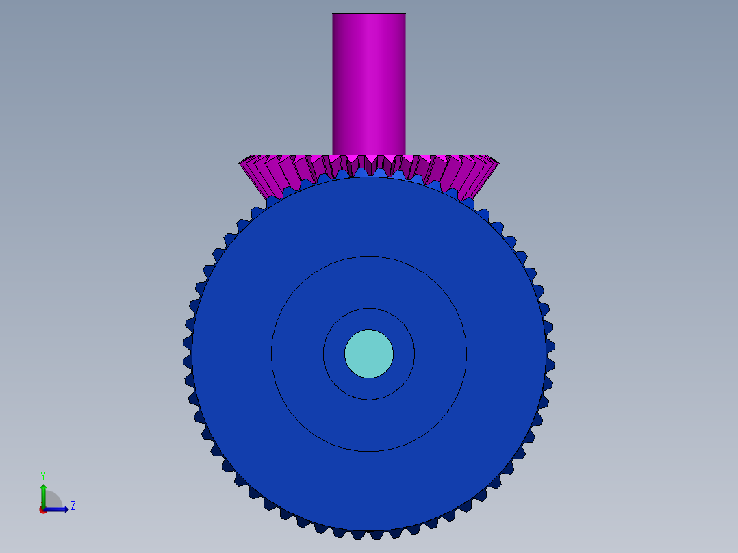 差速器齿轮左视图