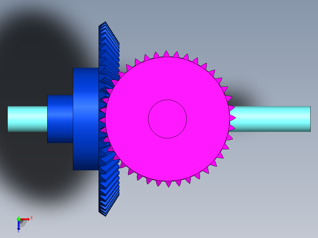 差速器齿轮俯视图