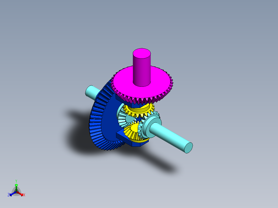 差速器齿轮正等轴测图
