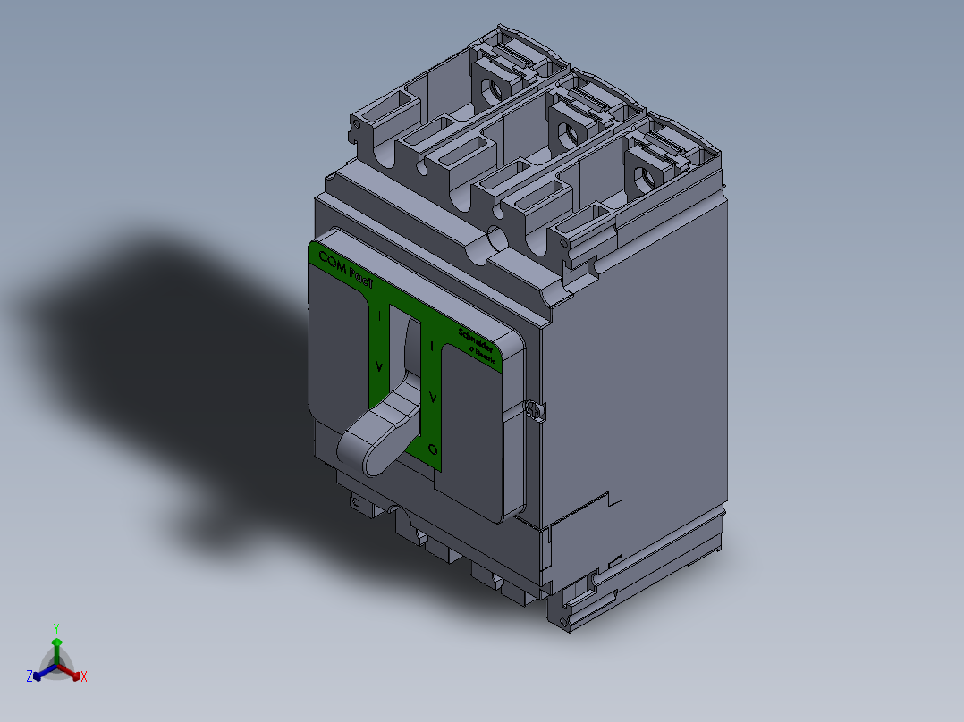 施耐德 断路器==1003762==20正等轴测图