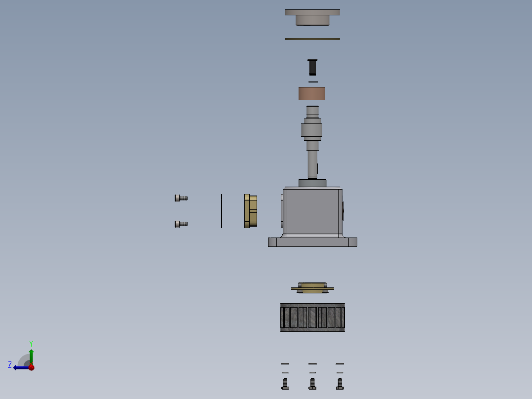 改型卧式柱塞泵三维SW模型右视图