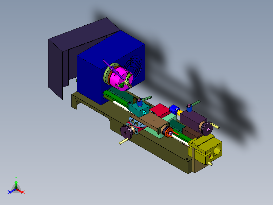 带刀架标手动普通卧式机床