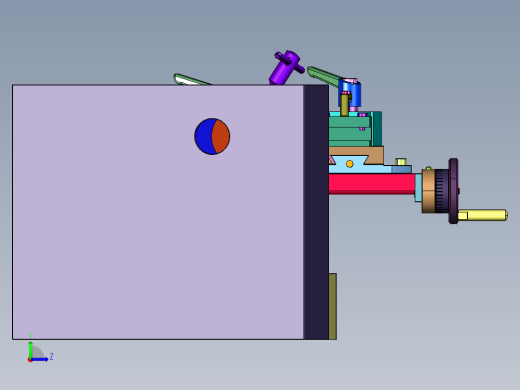 带刀架标手动普通卧式机床左视缩略图