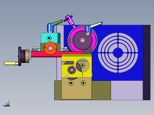 带刀架标手动普通卧式机床右视缩略图