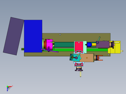 带刀架标手动普通卧式机床俯视缩略图