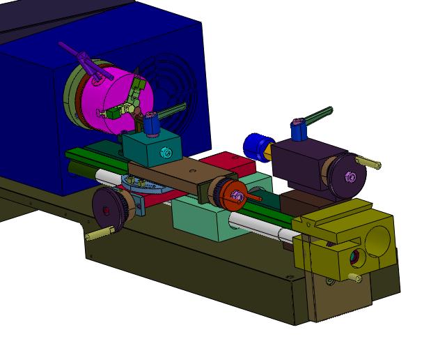 带刀架标手动普通卧式机床