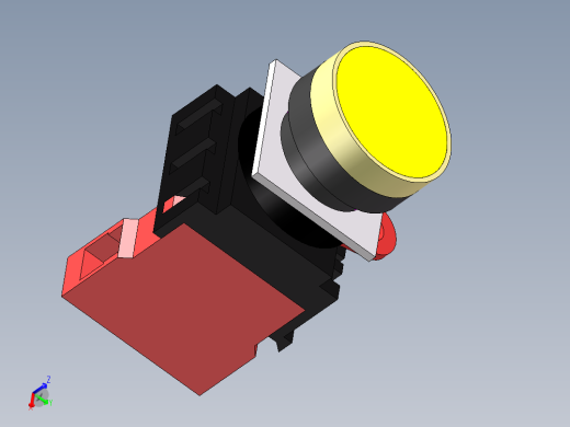 自复位按钮（不带灯）YW1B-M1E10Y（24V黄）