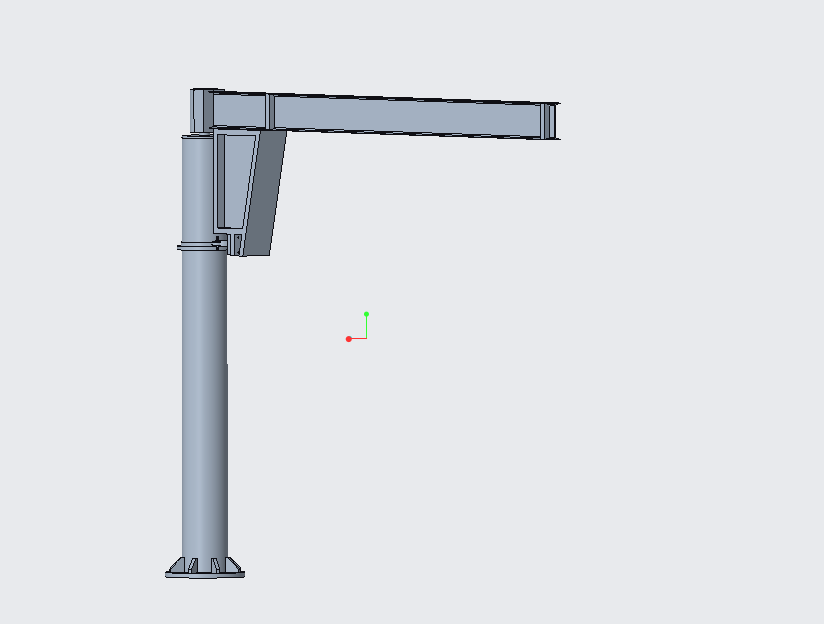 定柱式悬臂起重机结构设计与分析含proe三维及16张CAD图+说明书