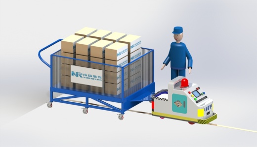 牵引式AGV小车3D模型